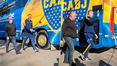 La visita del vicepresidente a los jugadores. Foto: Captura