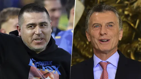 Juan Román Riquelme y Mauricio Macri