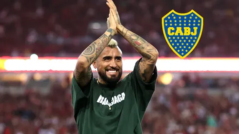 El guiño de Arturo Vidal a Boca. (Getty)