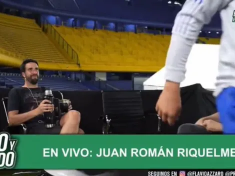 El momento en el que Riquelme se va de la entrevista con Azzaro: "Me vas a hacer llorar"