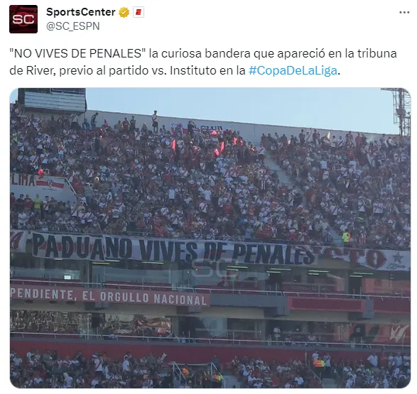 La burla de River a Boca. (Captura)