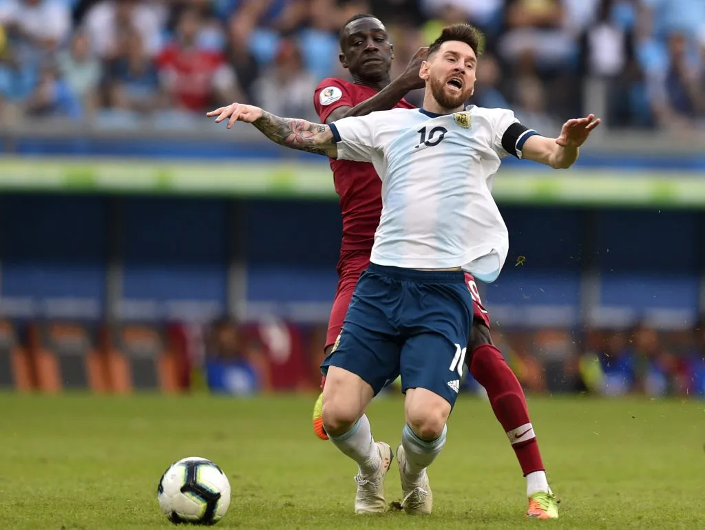 PAlmoez Ali en Argentina vs. Qatar en la Copa América del 2019 (Getty Images)