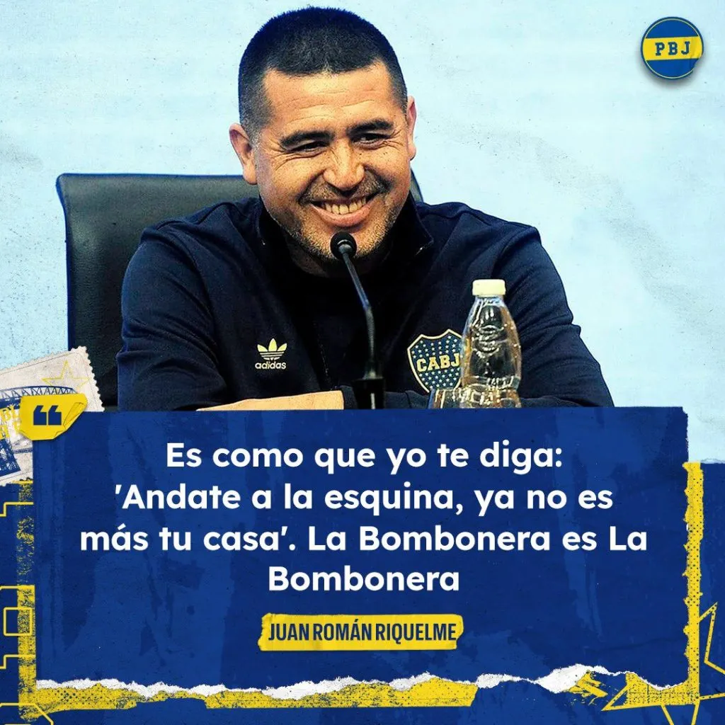 Habló Riquelme.