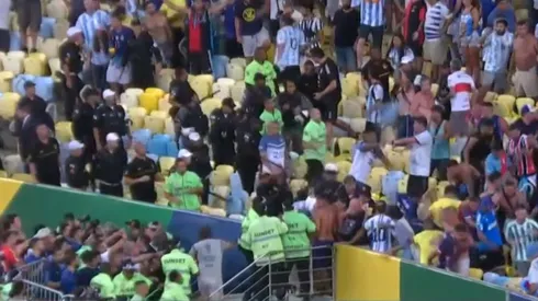 Graves incidentes en el Maracaná. Foto: Captura