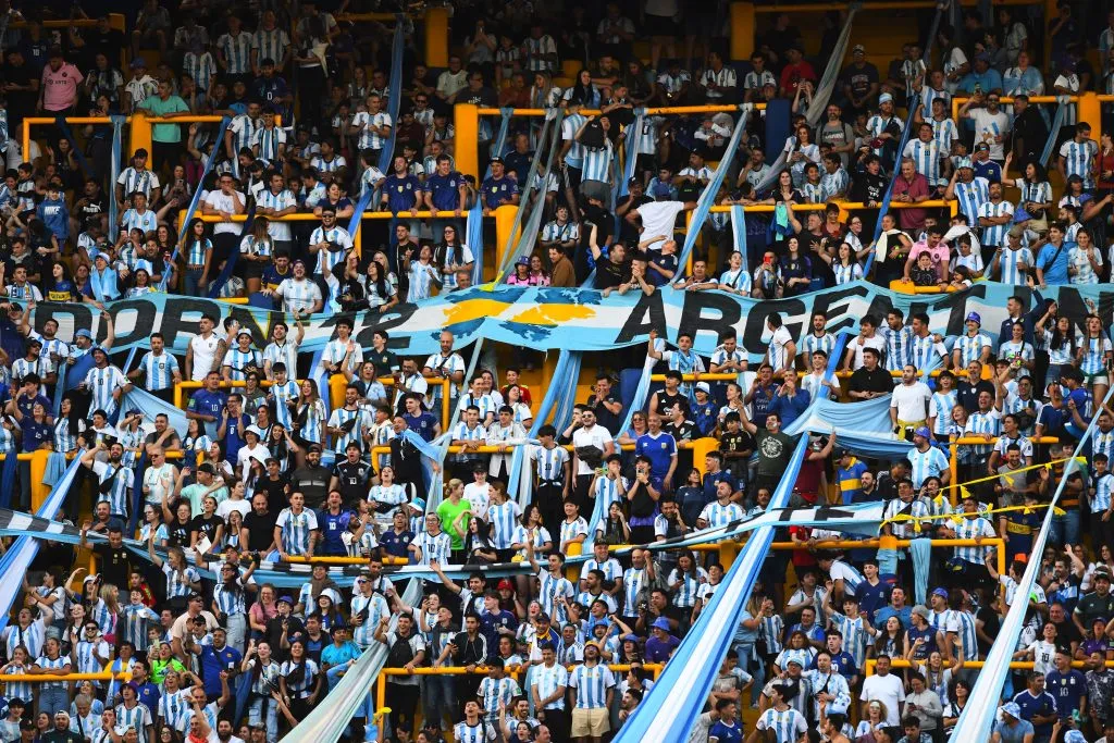 La Bombonera se vistió de gala para recibir a la “Scaloneta”. Foto: Getty