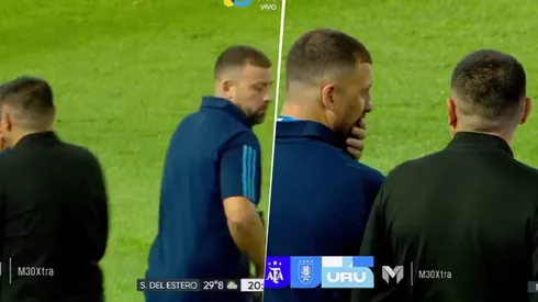 El encuentro entre Riquelme y Samuel.