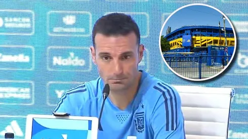 Lionel Scaloni en conferencia de prensa