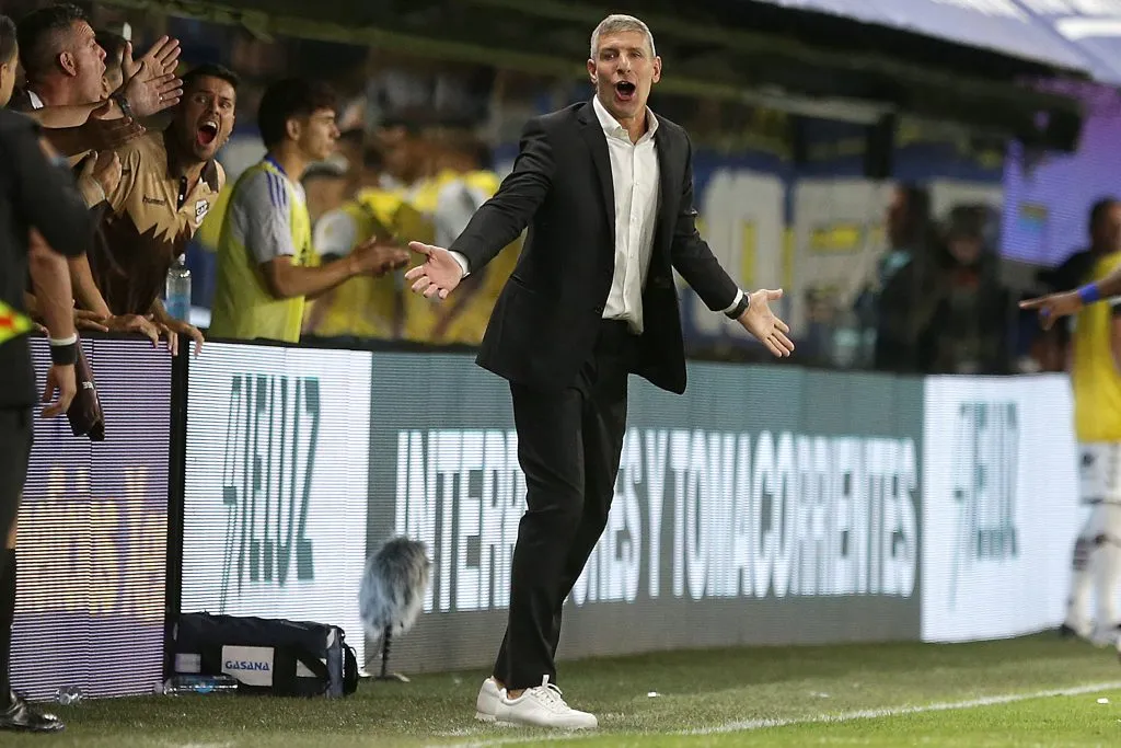 Martín Palermo, en La Bombonera (Getty)