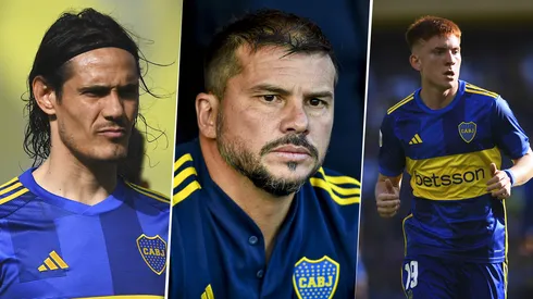 Edinson Cavani, Valentín Barco y Mariano Herrón