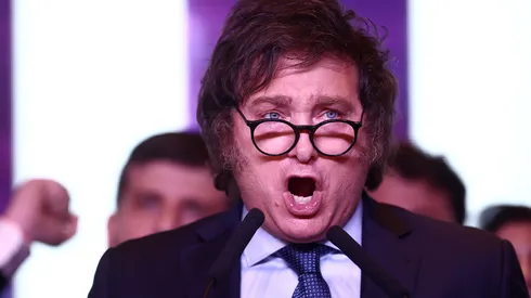 Un Milei enérgico en su discurso (Getty)