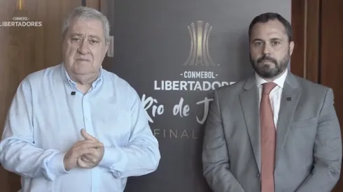 Ameal y Bittencourt pidieron paz para la final de la Libertadores. Foto: Captura @Conmebol