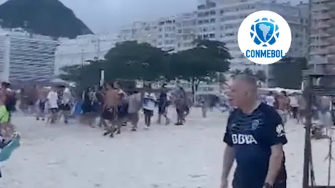 Los hinchas de Boca sufrieron una estampida en plena playa de Copacabana.