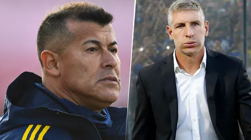 Almirón y Palermo, cerca del mismo equipo. (Getty)