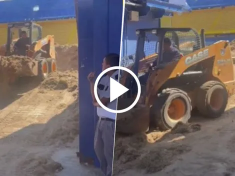 Impactante imagen: así trabaja Boca en el resembrado del césped de La Bombonera