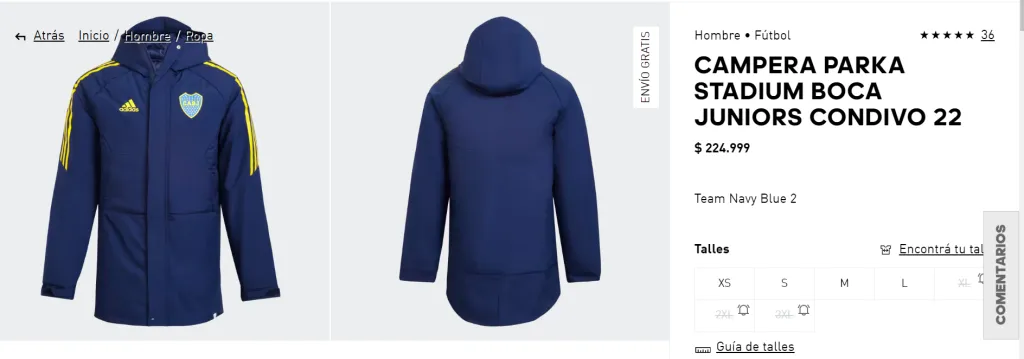 La campera de Boca que buscan los hinchas.