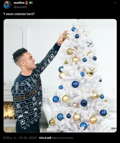 El Toro mostró un árbol con los colores del Xeneize.