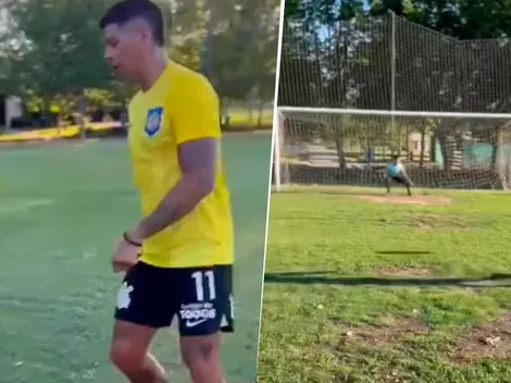 Marcos Rojo practica penales mientras espera por volver a Boca