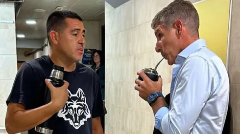 Las últimas charlas entre Riquelme y Palermo. (Foto: Villarreal)