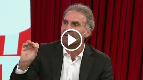 La reacción viral de Oscar Ruggeri. (Captura ESPN)