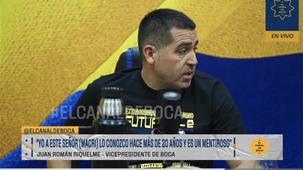 Riquelme y un fuerte ataque hacia Macri. Foto: Captura