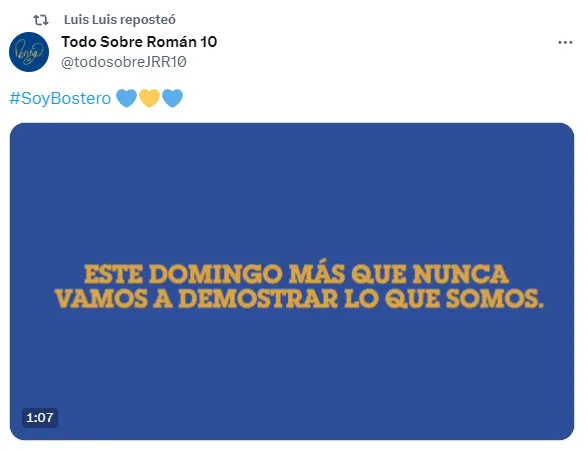 El retuit de Lucas Rodríguez. (Captura)