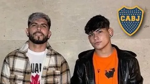 Éver Banega junto a su hijo Santiago