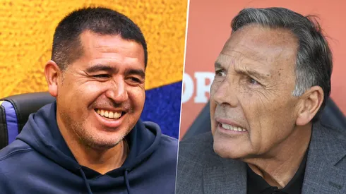 Miguel Ángel Russo (Getty Images) y Juan Román Riquelme (vía: Manuel Calabró)