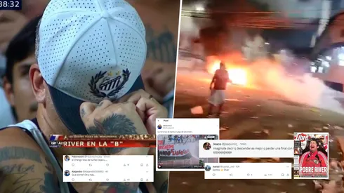 Santos de fue al descenso y quemó su cancha. Como River. (Foto: capturas)