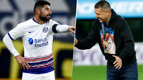 El apoyo de Néstor Ortigoza a Juan Román Riquelme. (Getty)