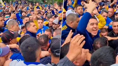 Román cantó con los hinchas de Boca. (@elemicine)