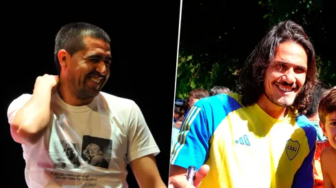 La postura de Riquelme ante una posible salida de Cavani. Foto: Getty/Boca OfIcial