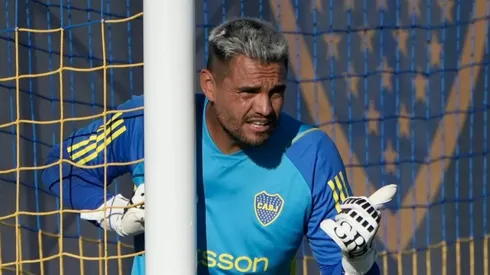 Sergio Romero durante una práctica en Boca Predio. Foto: Boca Oficial
