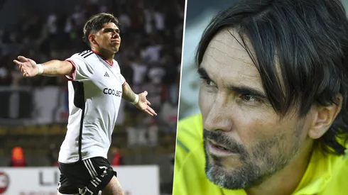 Carlos Palacios, delantero de Colo Colo, y Diego Martínez, DT de Boca