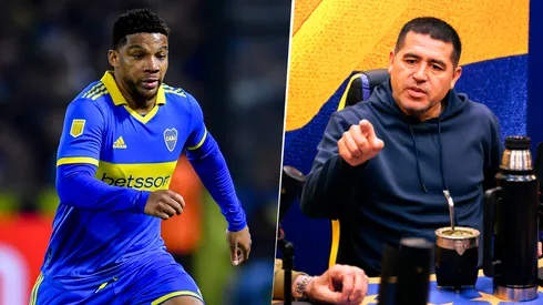 La postura de Juan Román Riquelme sobre la posible salida de Frank Fabra. (Getty y Manuel Calabró)