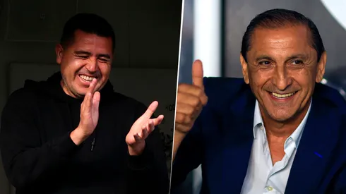 La charla entre Juan Román Riquelme y Ramón Díaz.