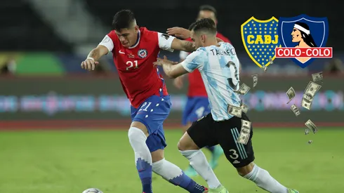 Carlos Palacios, con la Selección de Chile.