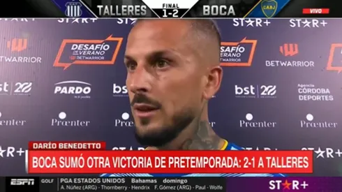 La palabra de Darío Benedetto tras la victoria de Boca. (Captura Sportscenter)