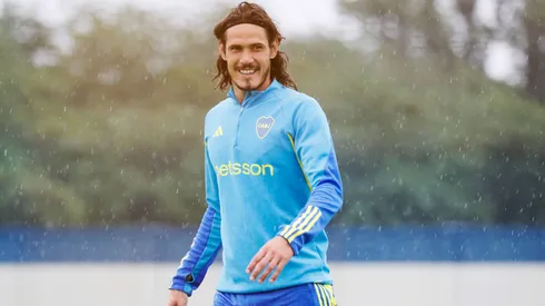 Cavani, feliz en Boca. Foto: Prensa CABJ