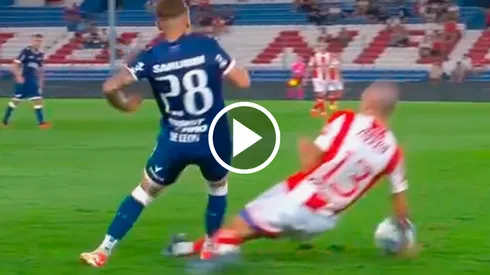 La dura infracción de Fascendini en su debut con Unión. (Getty)