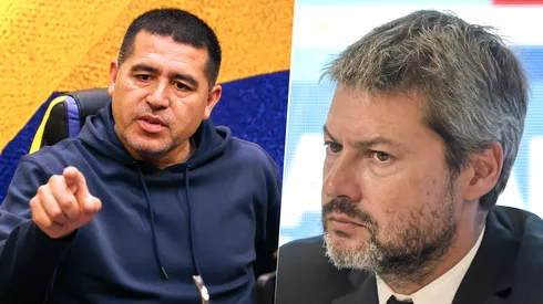 Juan Román Riquelme y Matías Lammens, ex presidente de San Lorenzo
