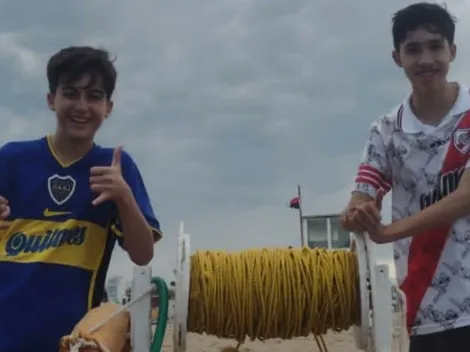 La historia detrás del video viral de los amigos de Boca y de River que caminan por la playa