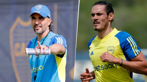 Diego Martínez no puso a Cavani en ninguno de los dos equipos. (Boca Oficial)