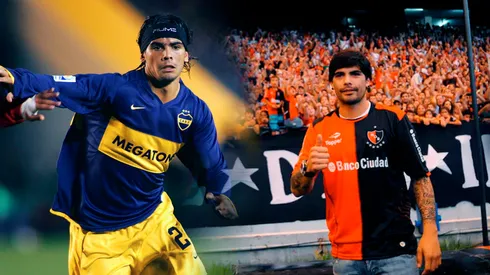 Banega, entre Boca y Newell's. Foto: Getty y prensa NOB.