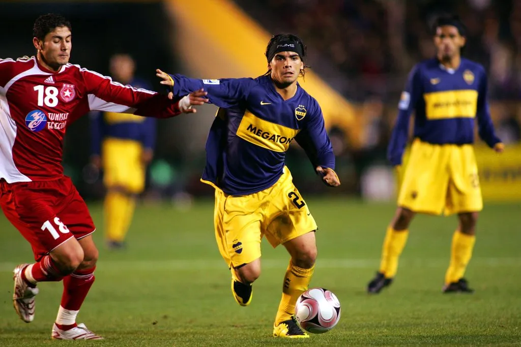 Banega en el Mundial de Clubes 2007, su último torneo con Boca. Foto: Getty