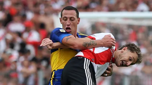 Cristian Lema en el Superclásico