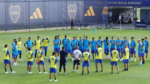 Boca retomó los entrenamientos en Ezeiza.