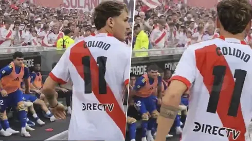 El encuentro entre Lucas Blondel y Facundo Colidio en el Superclásico