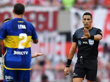 Yael Falcón Pérez habló del golpe de Armani a Lema y explicó por qué no expulsó al arquero de River