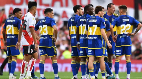 Los jugadores de Boca en el Monumental. Foto: Getty