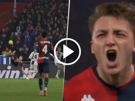 Retegui anotó un golazo de chilena en el fútbol italiano